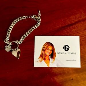 Daniela Swaebe “Furry Friend” Pave Paw Print Charm Bracelet